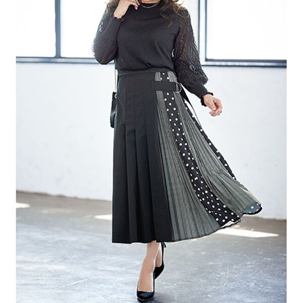 BELLUNA（ベルーナ）の「袖レースデザインエレガントセーター（ニット・セーター）」｜詳細画像