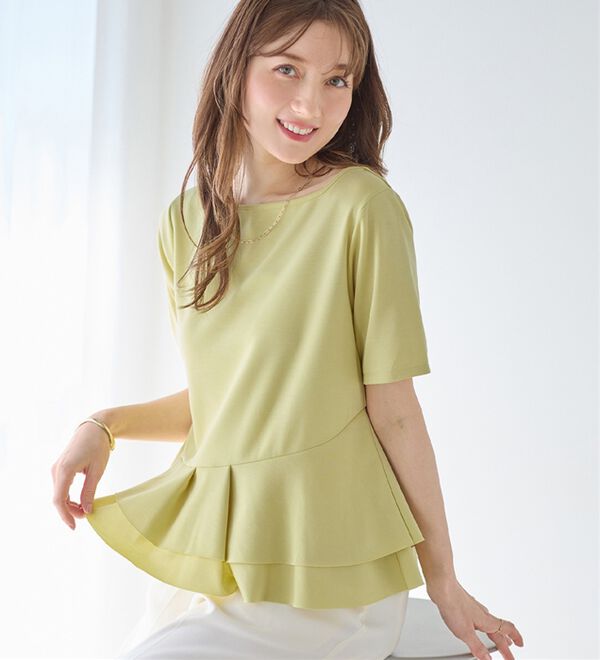 alotta（アロッタ）の「スクエアネックティアードトップス（カットソー）」｜詳細画像