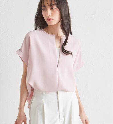 RANAN（ラナン）の「前後2WAYハーフジップブラウス（ブラウス）」