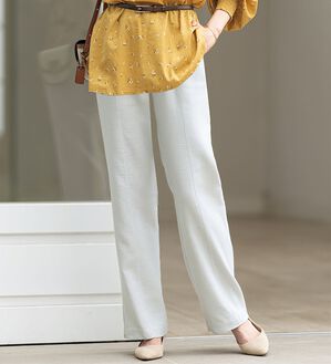 ルフラン（ルフラン）の「日本製肌にさらり綿混ラク楽パンツ（フルレングスパンツ）」｜詳細画像