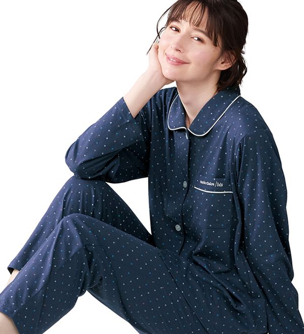 LAVIENNE（ラヴィエンヌ）の「＜マリクレールビス＞良眠仕様カットソー素材パジャマ（パジャマ・ルームウェア）」｜詳細画像