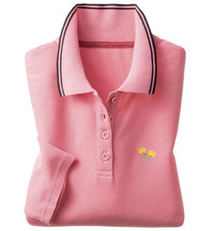 ルフラン（ルフラン）の「嬉しさ満載！かのこ長袖ポロシャツ（ポロシャツ）」｜ピンク