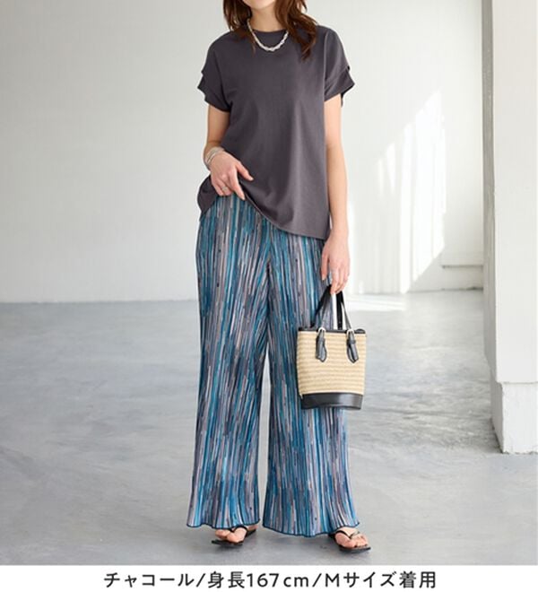 Viola e Viola（ヴィオラ エ ヴィオラ）の「脱普通！すっきり見え大人の上品Ｔシャツ（Tシャツ）」｜詳細画像