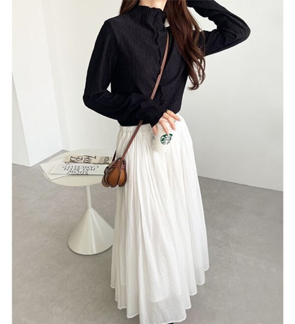 GeeRA（ジーラ）の「【選べる2タイプ】着回し自在なジャカードトップス（カットソー）」｜詳細画像