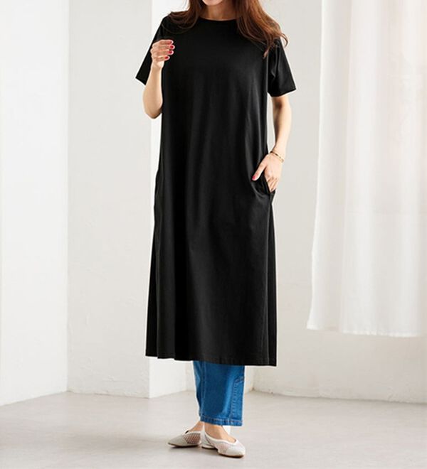 RANAN（ラナン）の「＜ＢＣ＞綿１００％ひんやりポケット付マキシワンピース（その他ワンピース）」｜詳細画像