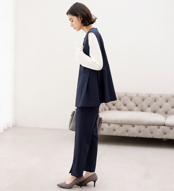 GeeRA（ジーラ）の「【入卒式/セレモニー】ペプラムベストセットアップスーツ（パンツスーツ）」｜詳細画像