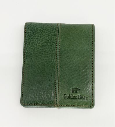 「＜ゴールデンベア＞イタリアンレザー折り財布（メンズ財布・パスケース）」