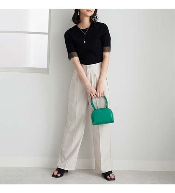 GeeRA（ジーラ）の「『ドラマ着用商品』 袖口シアーリブニット（ニット・セーター）」｜詳細画像