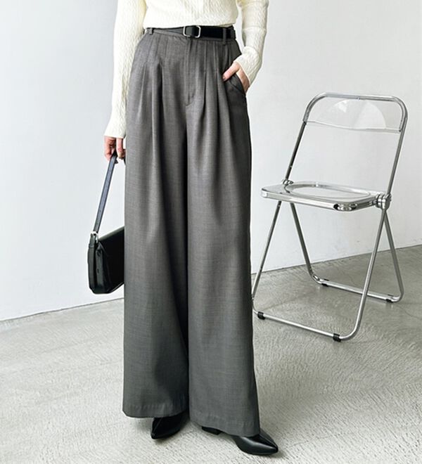 GeeRA（ジーラ）の「３タックワイドパンツ（フルレングスパンツ）」｜詳細画像