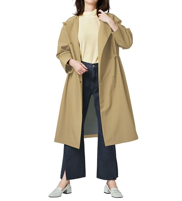 美品✨ヘルノ ベルテッド ロングコート 女優襟 ロング丈 ヘリンボーン 42 美品✨ヘルノ ベルテッド ロングコート 女優襟 ロング丈