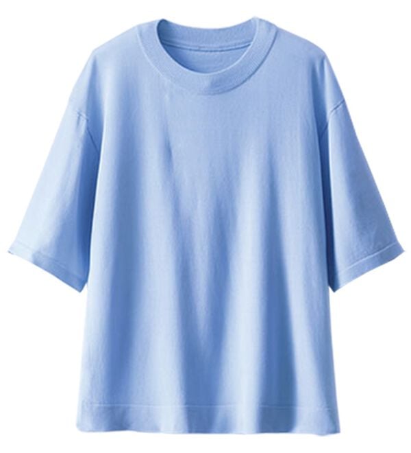 BELLUNA（ベルーナ）の「【快適Ｌａｂ．】シャリ冷！洗える多機能ニットＴシャツ（ニット・セーター）」｜詳細画像