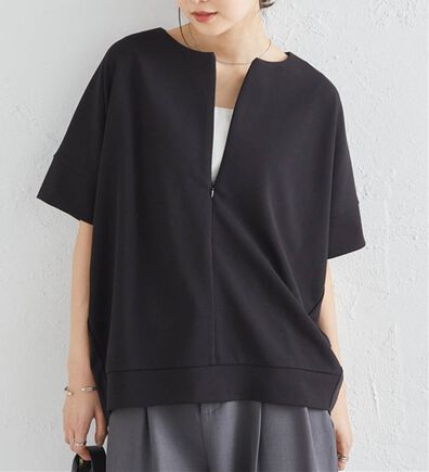 RANAN（ラナン）の「【4つの機能付】ひんやりハーフジップコクーンチュニック（チュニック）」