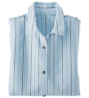 BELLUNA（ベルーナ）の「＜ＳＯＬＯＴＥＸ（Ｒ）＞ストレッチビッグシャツ（シャツ）」｜サックスストライプ