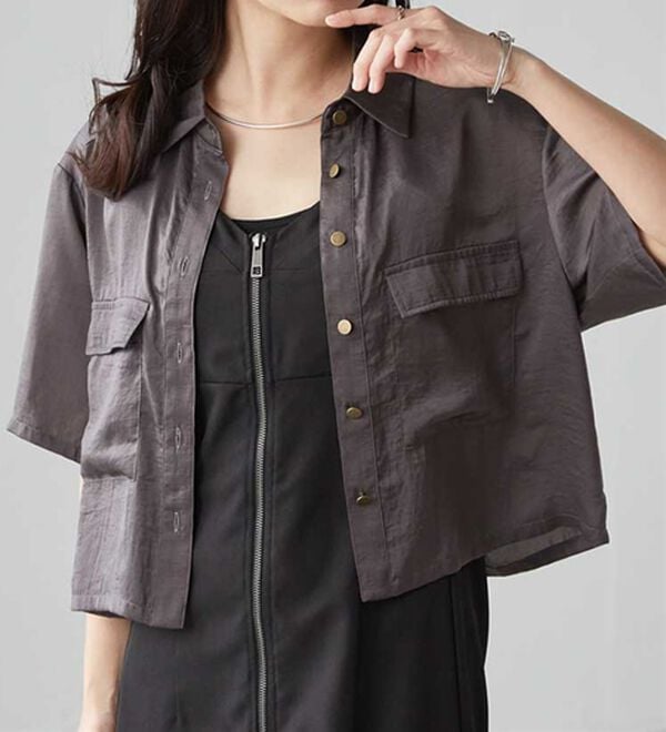 RANAN（ラナン）の「ダブルポケットショートシャツ（シャツ）」｜詳細画像