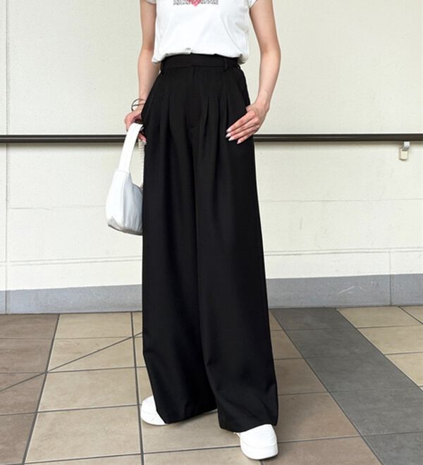 GeeRA（ジーラ）の「３タックワイドパンツ（フルレングスパンツ）」｜詳細画像