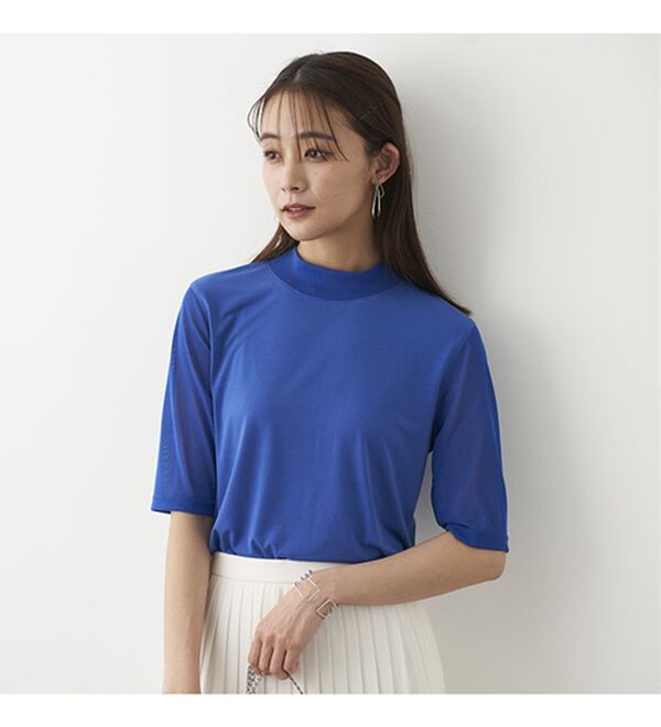 BELLUNA（ベルーナ）の「脱Ｔシャツ！チュールデザイントップス（カットソー）」｜詳細画像