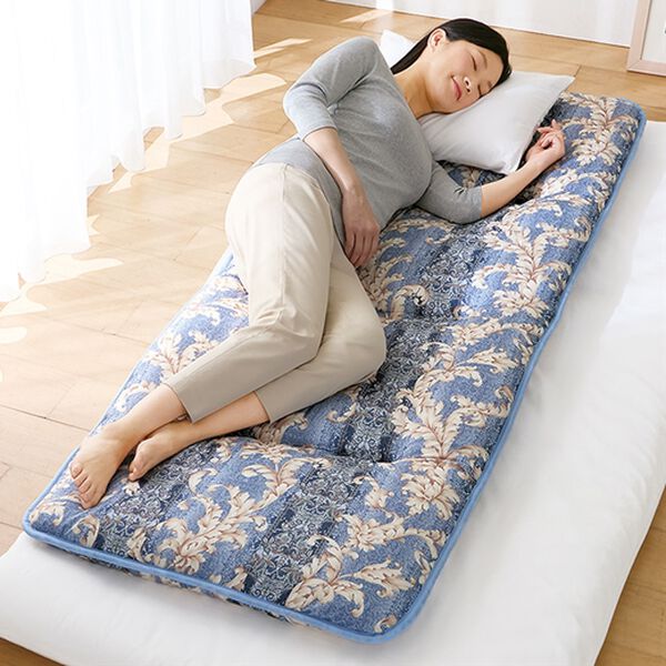 「少し小さいが便利！軽量ボリューム敷布団（敷布団）」｜ブルー