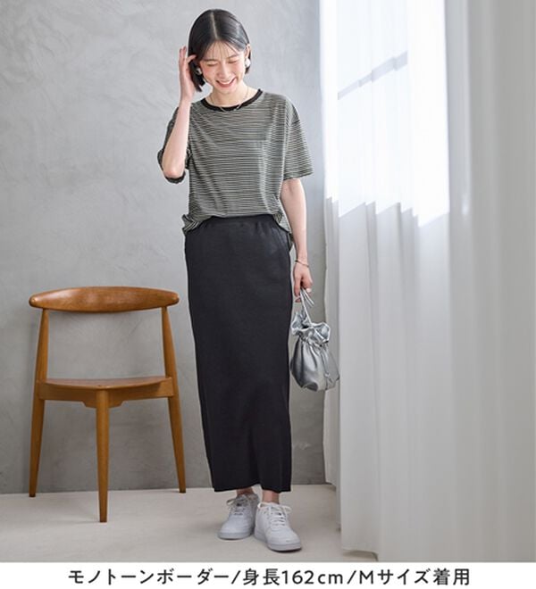 Viola e Viola（ヴィオラ エ ヴィオラ）の「ほんのり透け感綿混セミシアートップス（カットソー）」｜詳細画像