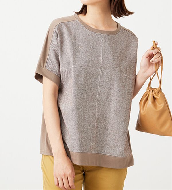 BELLUNA（ベルーナ）の「ステッチデザイン切替プルオーバー（カットソー）」｜詳細画像