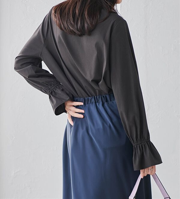 RANAN（ラナン）の「プチフリルリボン付きブラウス（ブラウス）」｜詳細画像