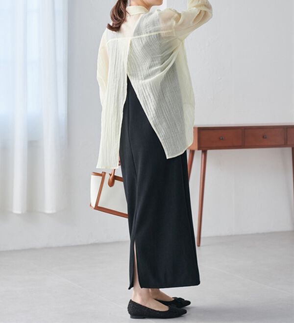 RANAN（ラナン）の「バックスリットシアーシャツ（シャツ）」｜詳細画像