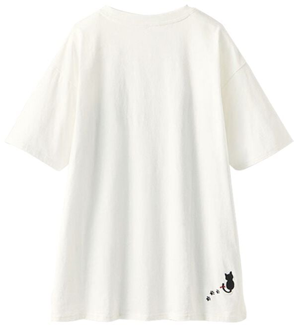 BELLUNA（ベルーナ）の「ネコ刺しゅうビッグプルオーバー（カットソー）」｜詳細画像