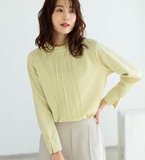 BELLUNA（ベルーナ）の「【快適Ｌａｂ．】きれい見えジョーゼット素材フリル衿Ｔブラウス（ブラウス）」