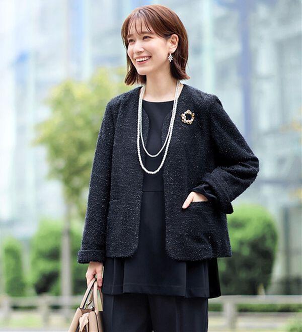 Viola e Viola（ヴィオラ エ ヴィオラ）の「【３点セット】着回し自在快適セットアップスーツ（パンツスーツ）」｜詳細画像