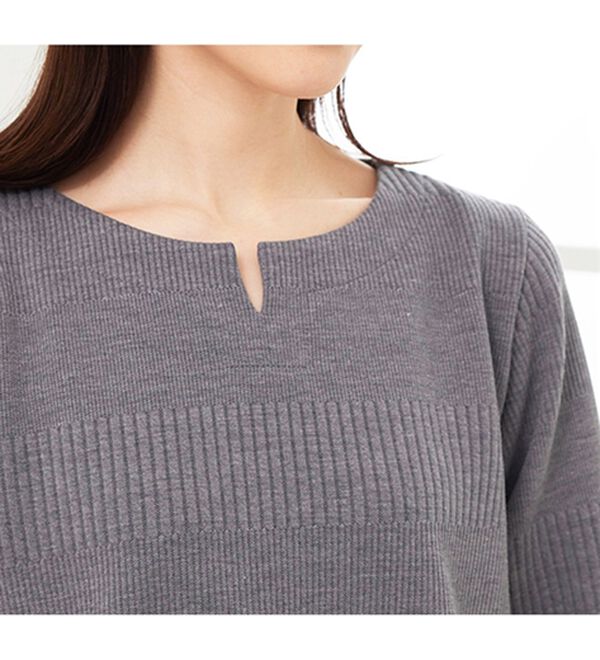 BELLUNA（ベルーナ）の「ポケット付ボーダージャカードワンピース（その他ワンピース）」｜詳細画像