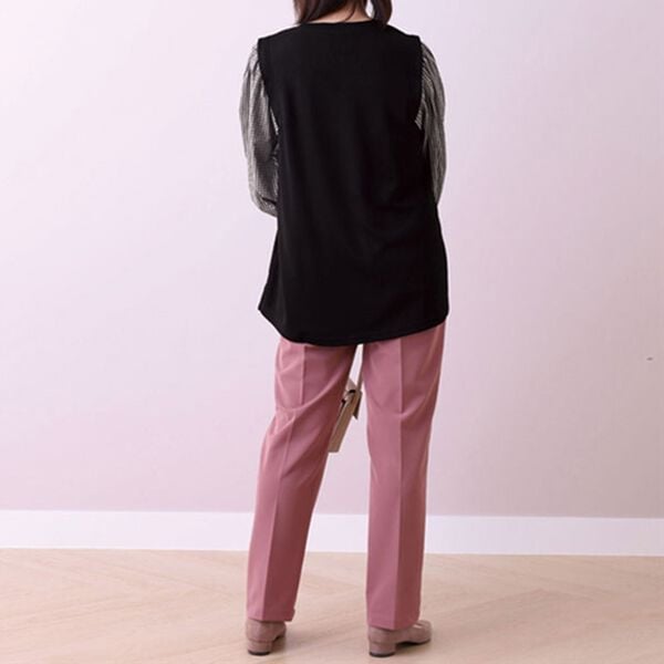 BELLUNA（ベルーナ）の「タック使いストライプ切替プルオーバー（カットソー）」｜詳細画像