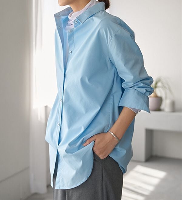 BELLUNA（ベルーナ）の「＜ＳＯＬＯＴＥＸ（Ｒ）＞ストレッチビッグシャツ（シャツ）」｜詳細画像