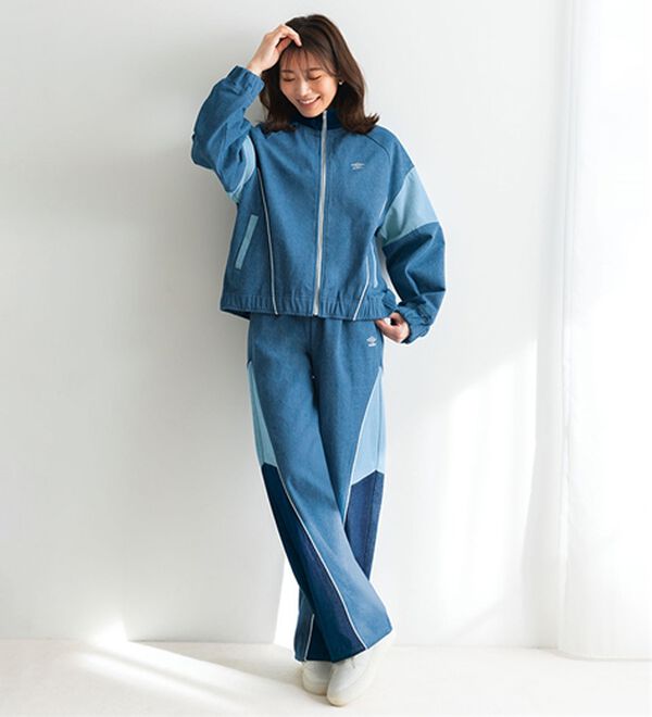 BELLUNA（ベルーナ）の「【ｕｍｂｒｏ】切替デニムパンツ（ワイドパンツ・ガウチョ）」｜詳細画像