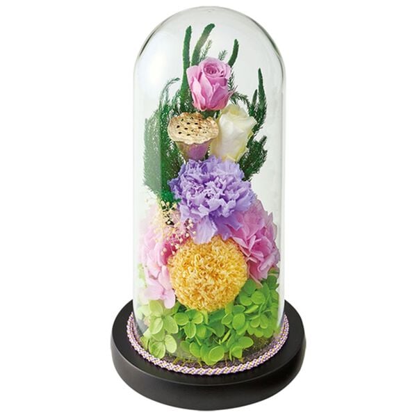 「お手入れ簡単ドーム型プリザーブド仏花（仏壇・仏具）」｜はるか
