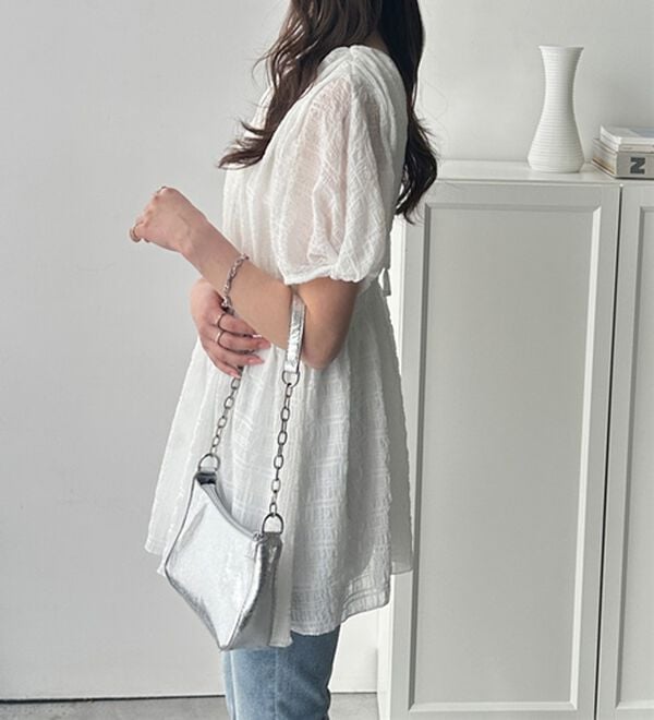 GeeRA（ジーラ）の「前後２ＷＡＹシャーリングチュニック（ブラウス）」｜詳細画像