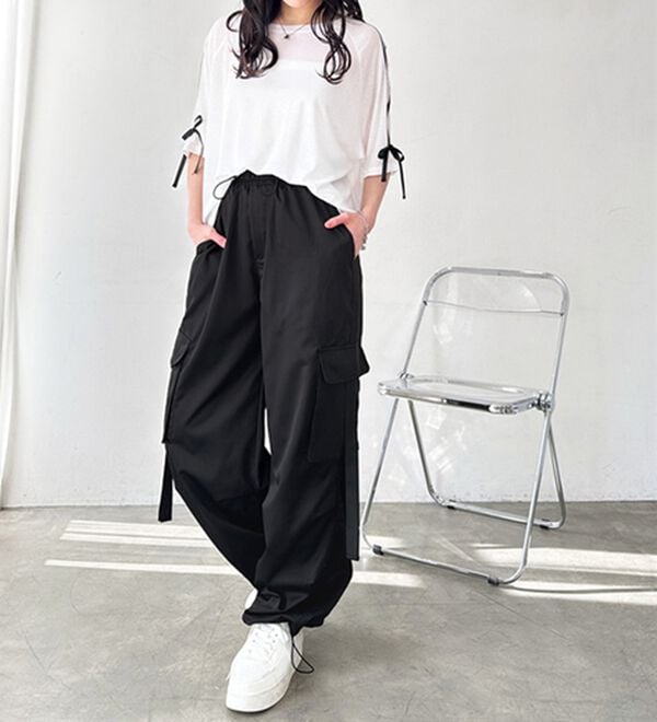 GeeRA（ジーラ）の「サイドリボンカーゴパンツ（その他パンツ）」｜詳細画像