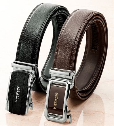 「【２色組】＜ダンロップ・リファインド＞カチッと快適装着スマートベルト（メンズベルト）」