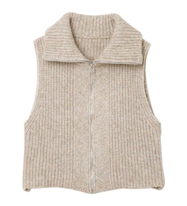 RANAN（ラナン）の「ファスナー付ニットベスト（ベスト）」｜詳細画像