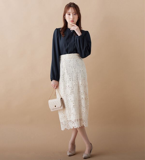 alotta（アロッタ）の「あったか裏起毛フロントタックブラウス（ブラウス）」｜詳細画像