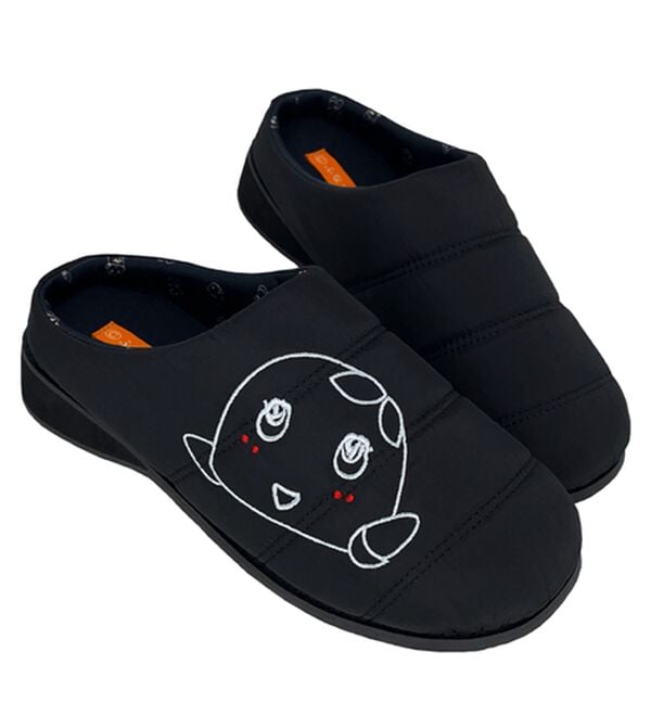 BELLUNA（ベルーナ）の「ふなっしーべるーにゃコラボサボシューズ（サンダル・ミュール）」｜ブラック