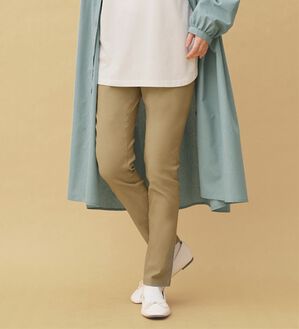 Viola e Viola（ヴィオラ エ ヴィオラ）の「すっきり楽ちんチュニックパンツ（フルレングスパンツ）」｜ベージュ