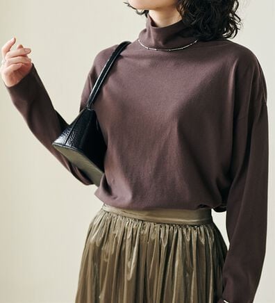 RANAN（ラナン）の「＜ＢＣ＞綿１００％&times;吸湿発熱！あったかタートルネック（カットソー）」