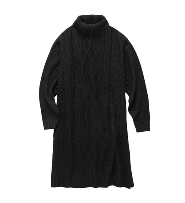 Viola e Viola（ヴィオラ エ ヴィオラ）の「ふんわりケーブルニットワンピ（ニットワンピース）」｜詳細画像