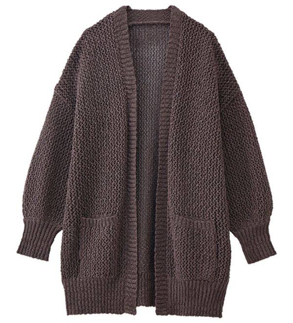 RANAN（ラナン）の「麻調メッシュ編トッパーカーディガン（ニットカーディガン）」｜詳細画像