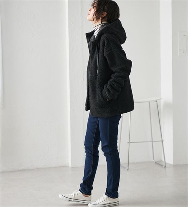 RANAN（ラナン）の「＜ａｄｉｄａｓ＞ボアジャケット（ハーフコート）」｜詳細画像