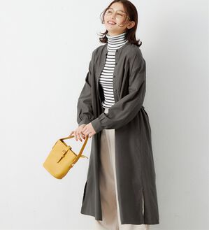 Viola e Viola（ヴィオラ エ ヴィオラ）の「【リンネルコラボ】起毛綿シャツワンピース（シャツワンピース）」｜チャコール