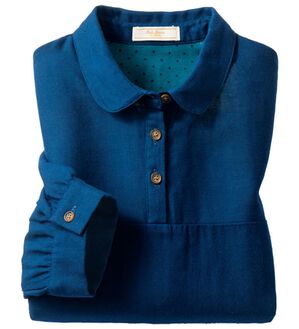 ルフラン（ルフラン）の「選べる＊さら涼ダブルガーゼシャツ（シャツ）」｜ネイビー