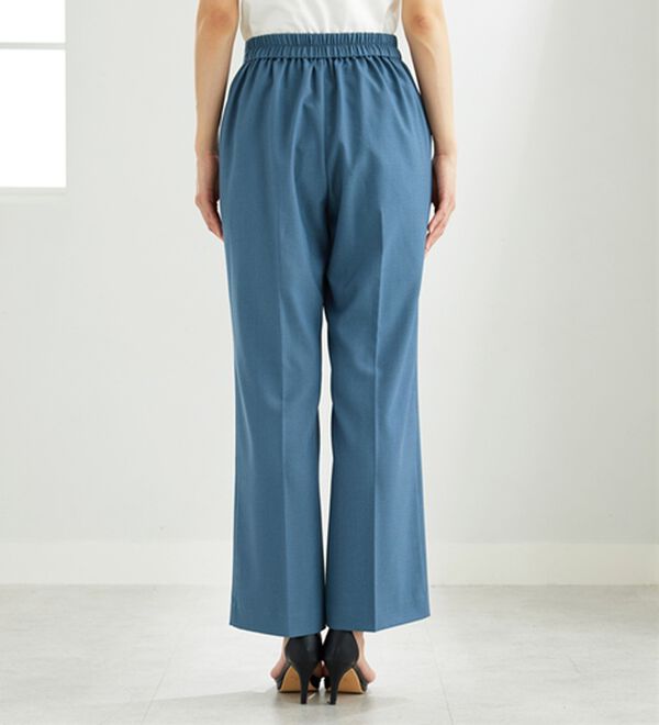 BELLUNA（ベルーナ）の「麻調ストレッチ素材美脚フレアーパンツ（フルレングスパンツ）」｜詳細画像