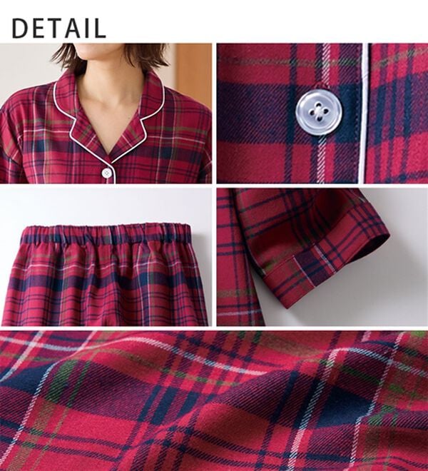 LAVIENNE（ラヴィエンヌ）の「綿１００％ふんわり柔か微起毛パジャマ（パジャマ・ルームウェア）」｜詳細画像