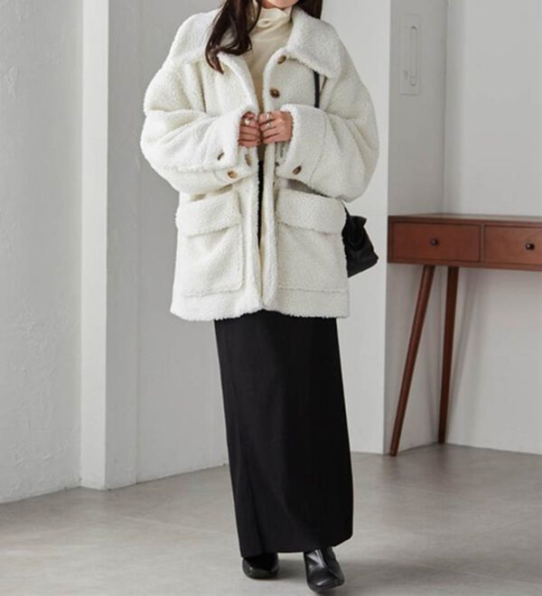 ステンカラーボアコート - ベルーナ【公式】