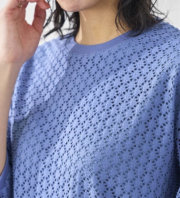 BELLUNA（ベルーナ）の「ストレッチレース使い美人顔プルオーバー（カットソー）」｜詳細画像